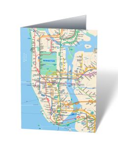 New York Subway Map Notecard