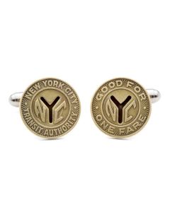 NYC Subway Token Cufflinks (Bezel-less)