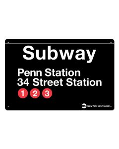 Penn Station Small Metal Sign