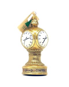 Glass Grand Central Terminal Clock Ornament