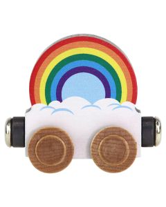 Wood NameTrains Rainbow Car