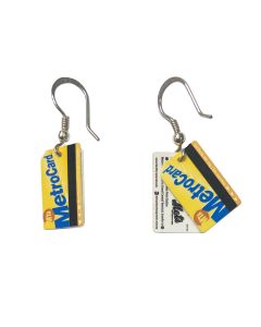 Two Sided MetroCard Earrings