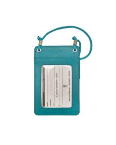 I.D. Lanyard Aqua with Back Pocket