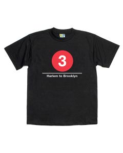 Kids Tee 3 Train (Harlem to Brooklyn)