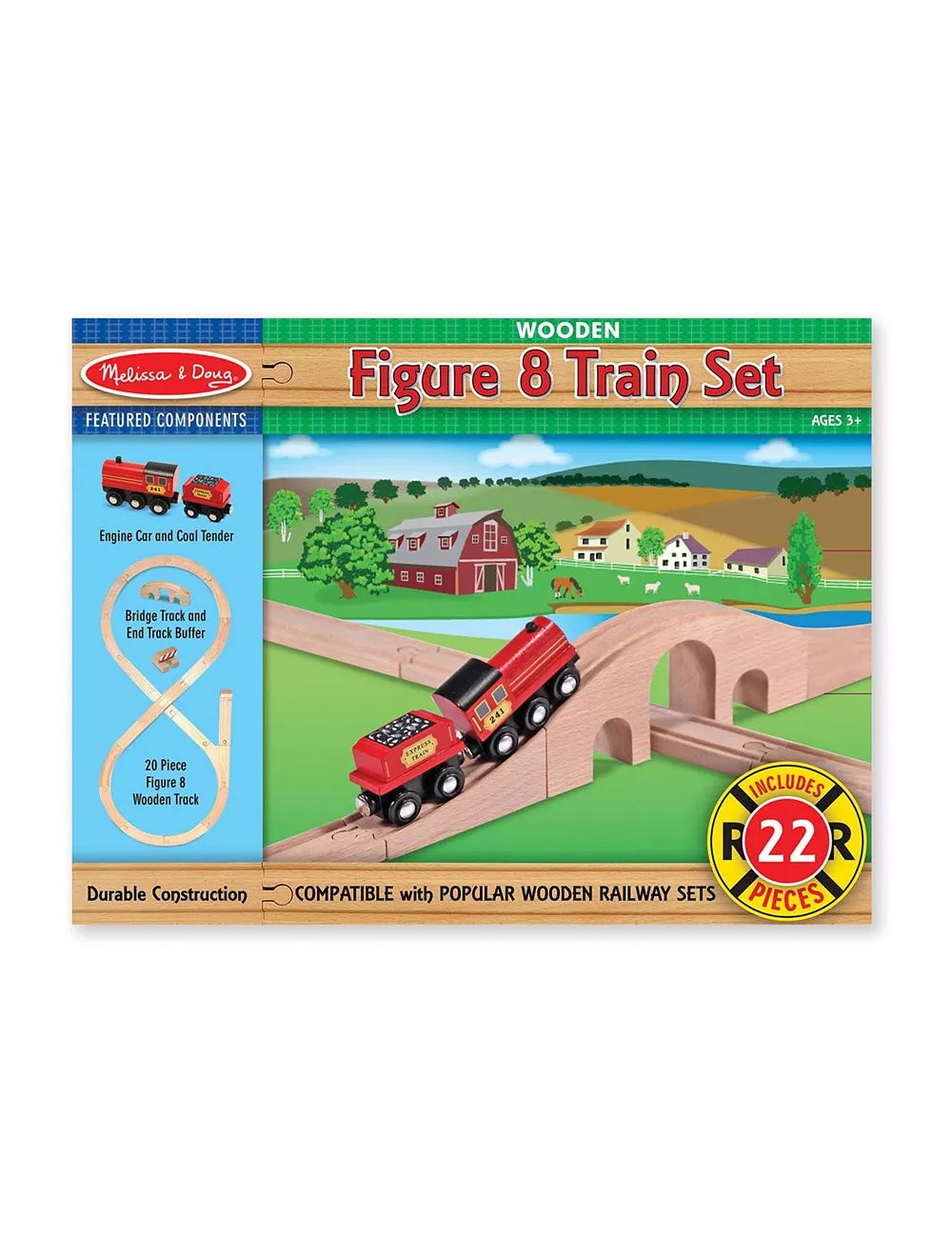 wooden train set figure 8