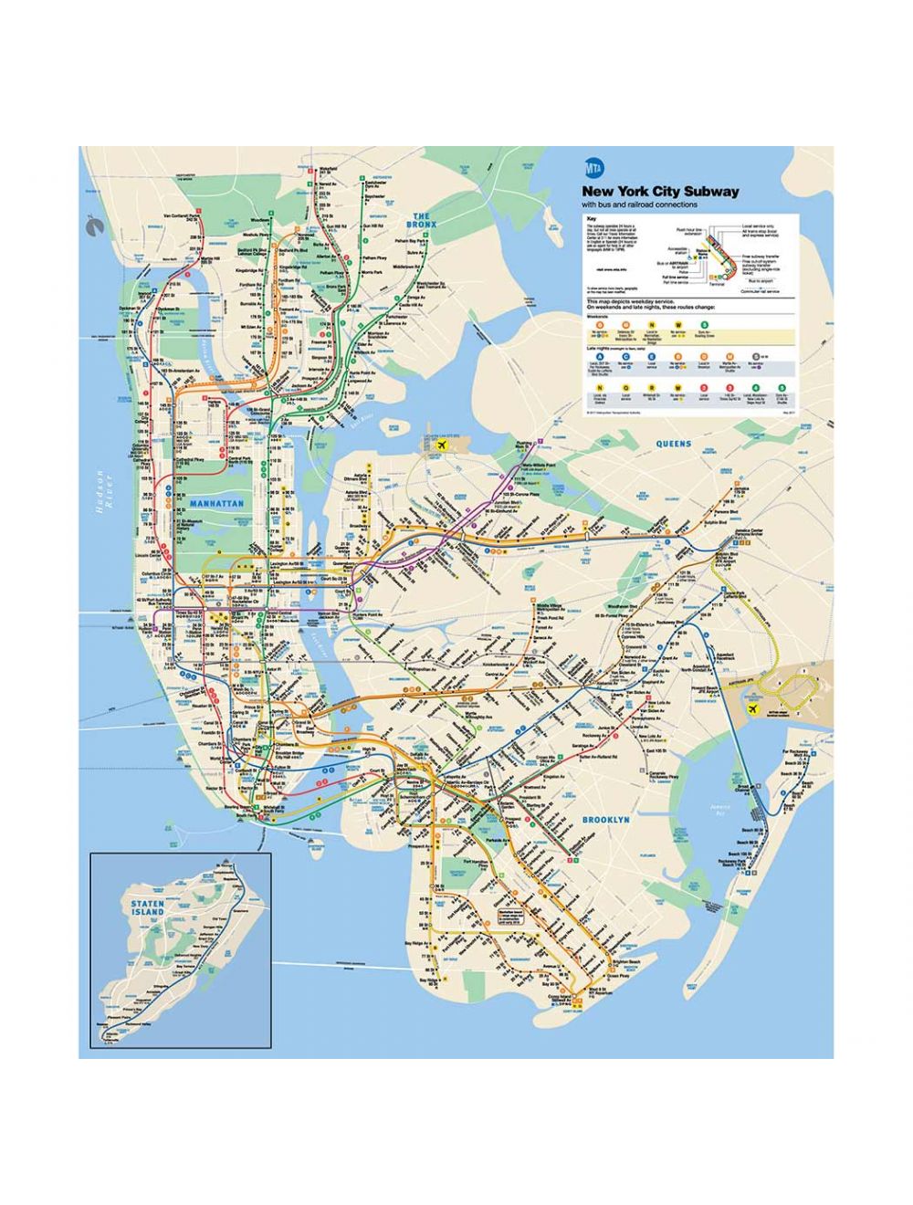 Mta Nyc Train Map Nyc Subway Platform Map Poster (Large)