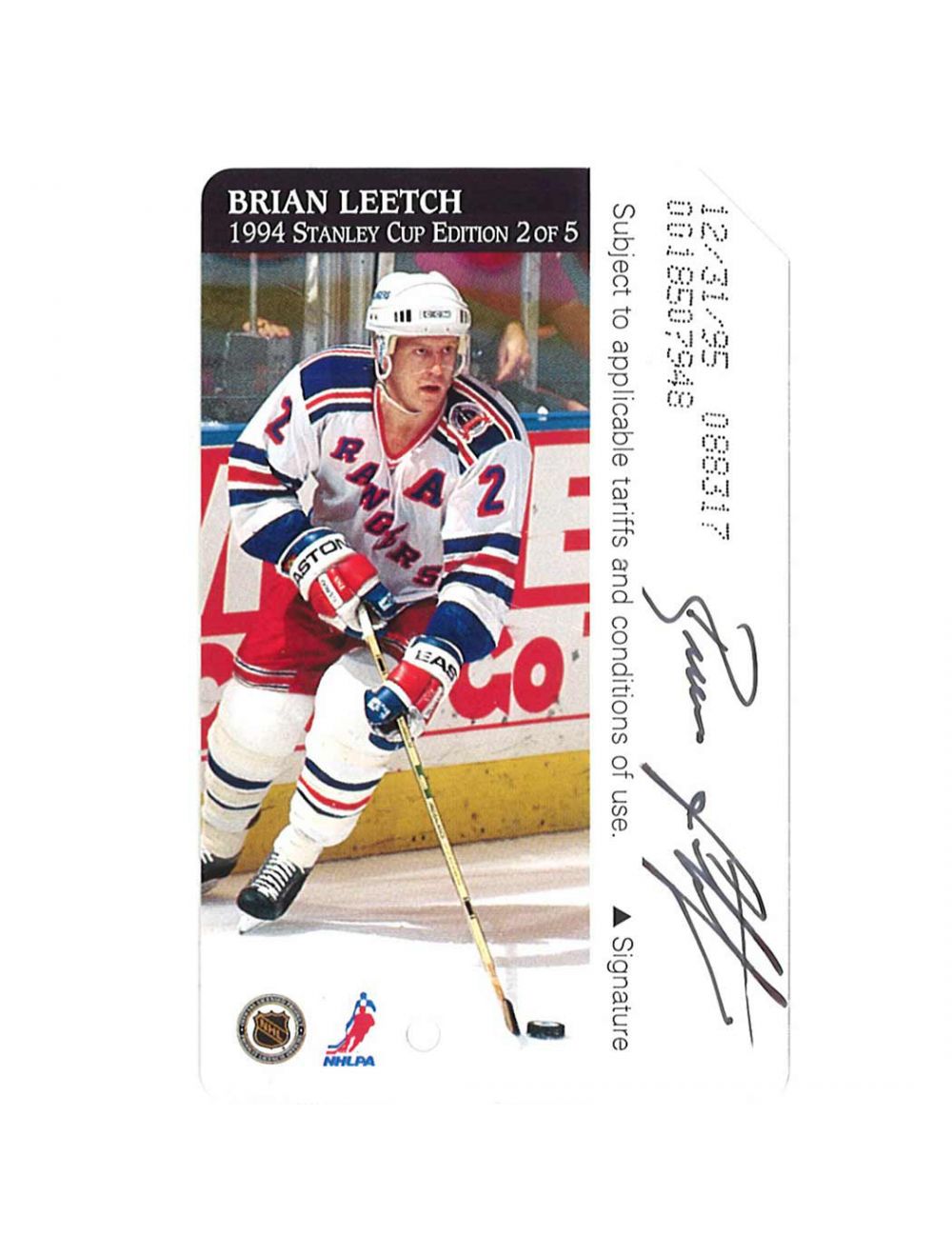 Brian Leetch autographed Jersey (New York Rangers)