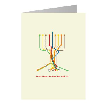 Subway Hanukkah Card