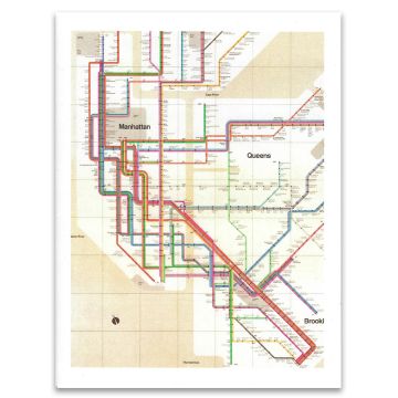 1972 Vignelli Diagram Notecard