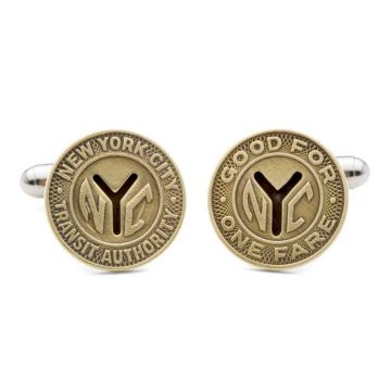 NYC Subway Token Cufflinks (Bezel-less)