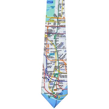 NYC Subway Map Tie