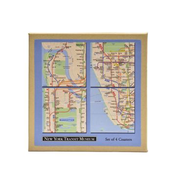 New York Subway Map Coaster Set