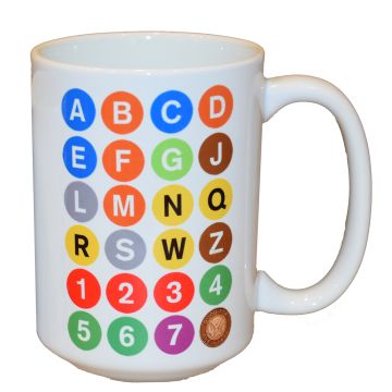 White ABC 15oz Mug