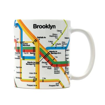 White Vignelli Diagram Brooklyn Mug