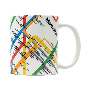 White Vignelli Diagram Manhattan Mug