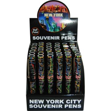 Black NYC Subway Map Pen