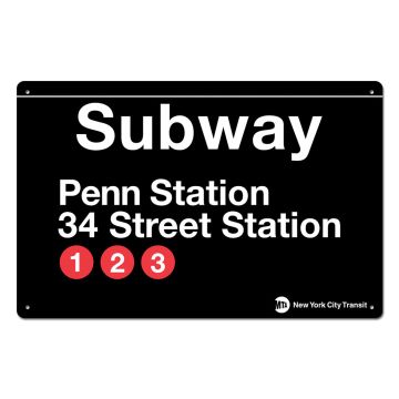 Penn Station Small Metal Sign