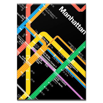 Black Vignelli Manhattan Magnet