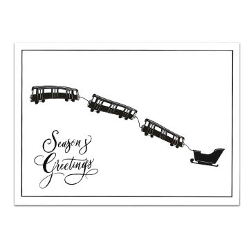 Holiday Train Sleigh Note Card