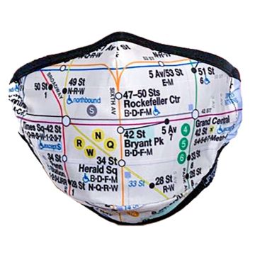 Adult Subway Map Face Mask