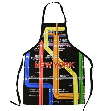 Black Vignelli Diagram Apron