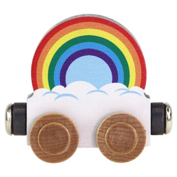 Wood NameTrains Rainbow Car