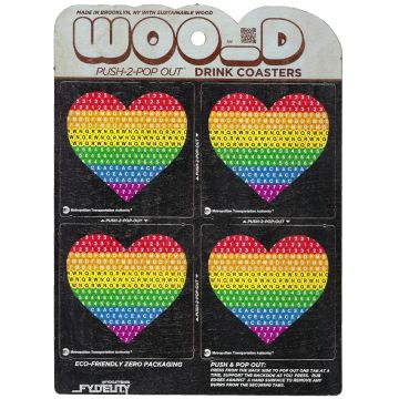 Wood Heart Coasters