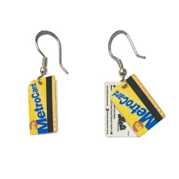 Two Sided MetroCard Earrings