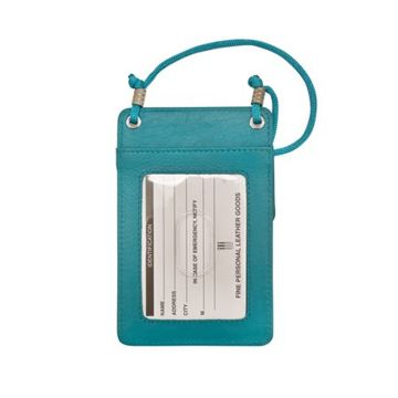 I.D. Lanyard Aqua with Back Pocket