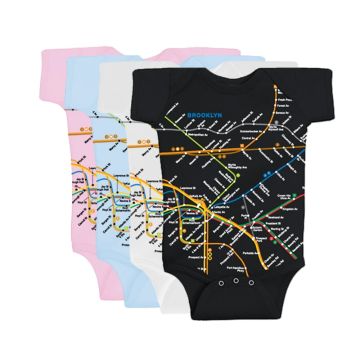 Baby Romper Brooklyn Subway Map