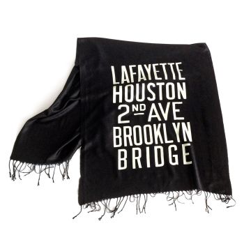 Brooklyn & Manhattan Subway Scroll Sign Scarf