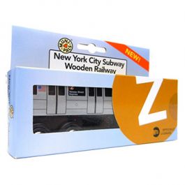 Personalized Initial Water Bottle (30 oz) - New York Subway Z Train