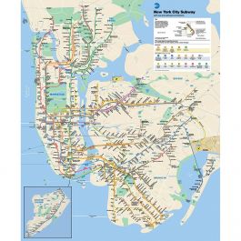 New York Metro Map Pdf Nyc Subway Platform Map Poster (Large)