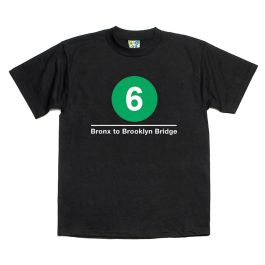 Subway T-Shirt 6 Train (Bronx to Brooklyn Bridge)