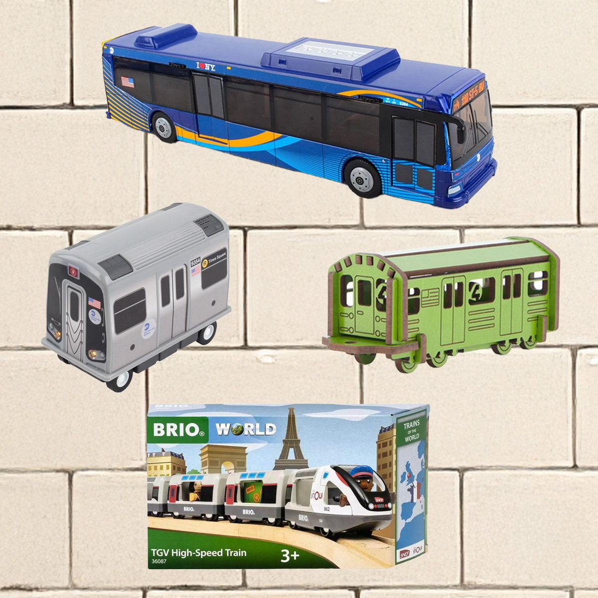 Toy Buses and Trains